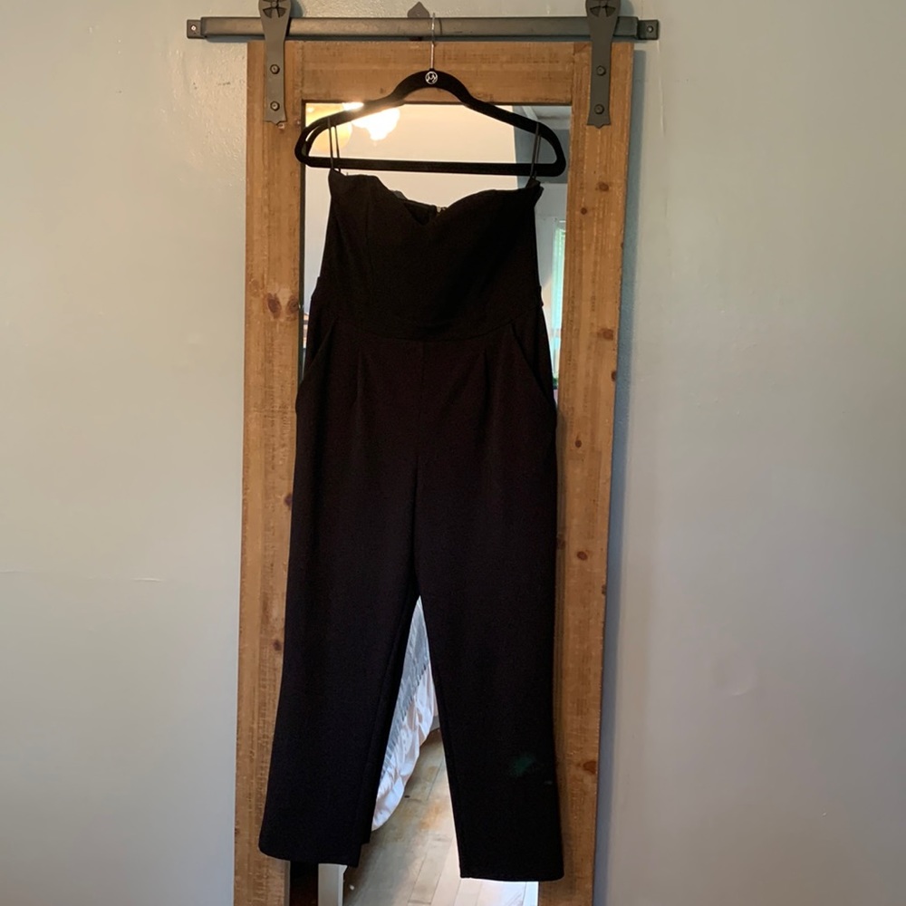 Express strapless, sweetheart neckline jumpsuit. Size 12
